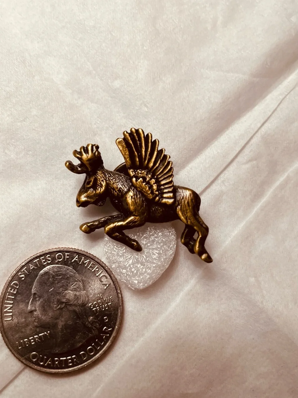 Bronze Pegasus Winged Horse Tac Pin